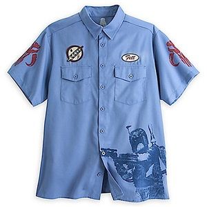 Star Wars Boba Fett Disney Button Up
